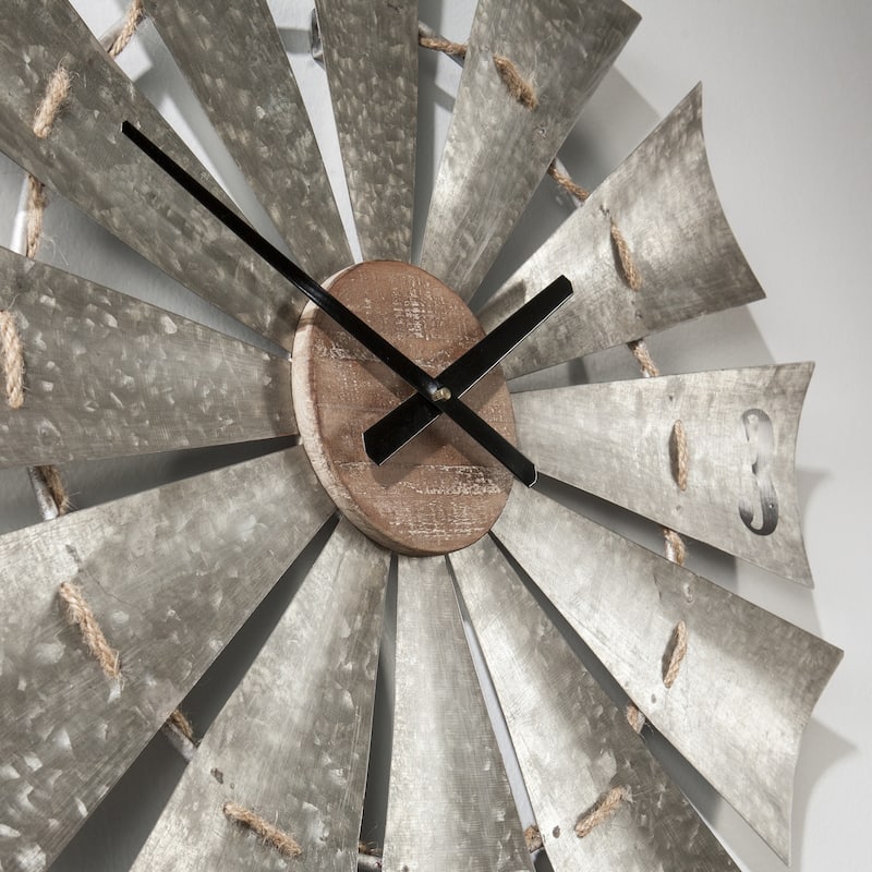 SEI Furniture Jartop Oversized Decorative Windmill Clock