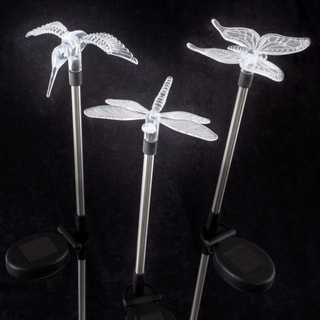 7010-G Solar Dancing Green Dragonfly Yard Stake for Outdoor Garden Novelty Gift 