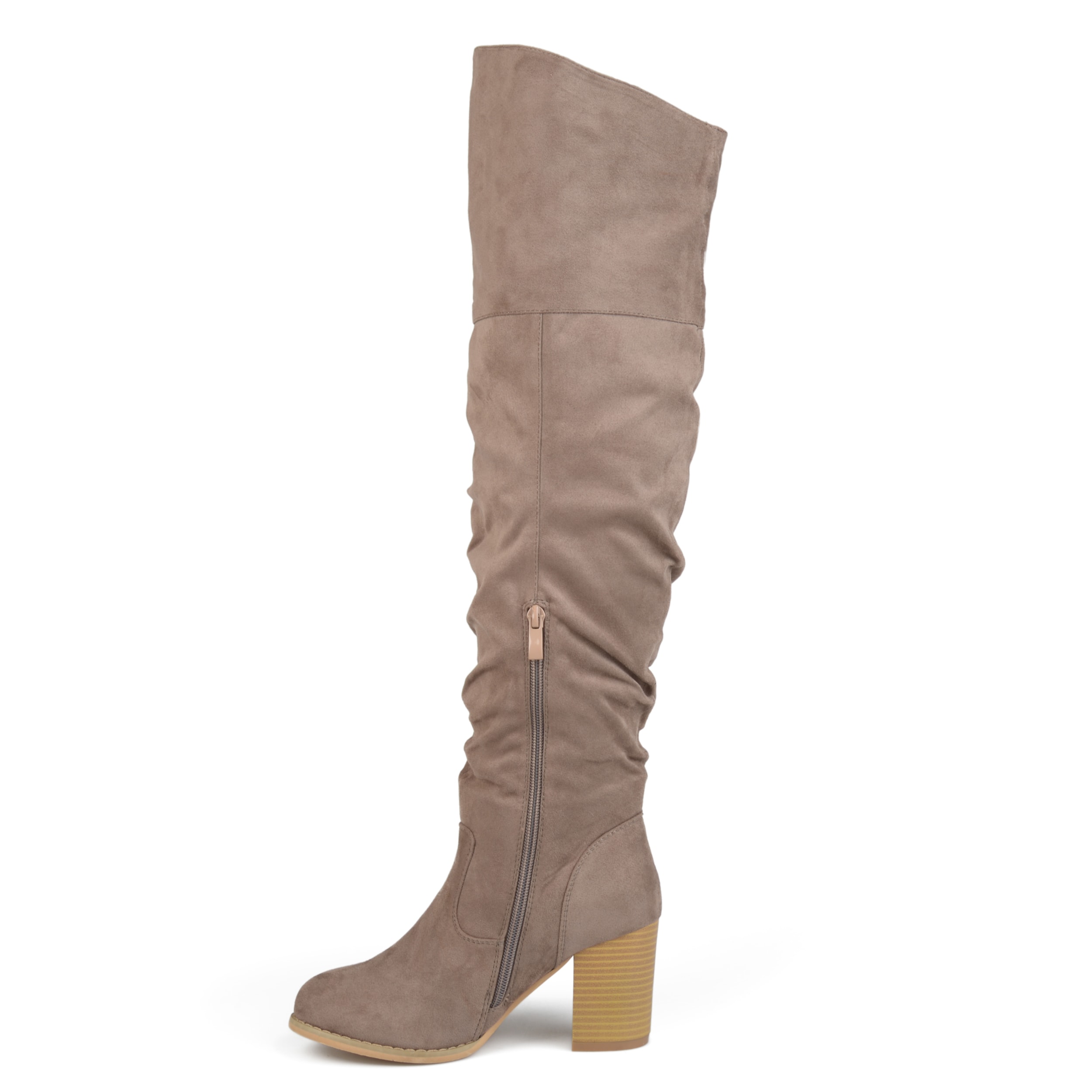 wide calf boots with a heel