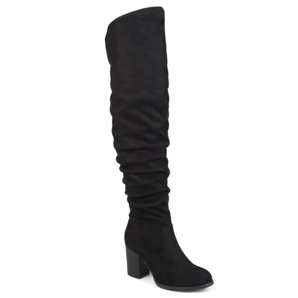 over the knee slouch boots wide calf