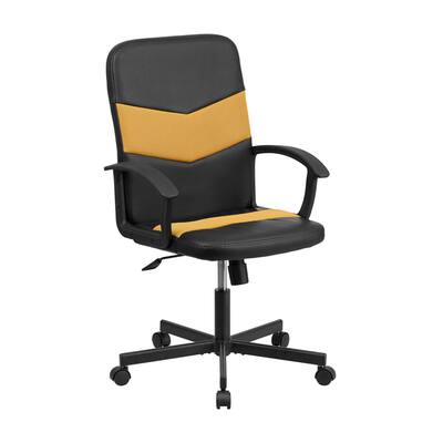 Offex Mid-Back Black Vinyl And Orange Mesh Racing Executive Swivel Office Chair [OF-CP-B301C01-BK-OR-GG]