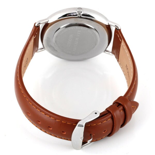 mens light brown leather watch