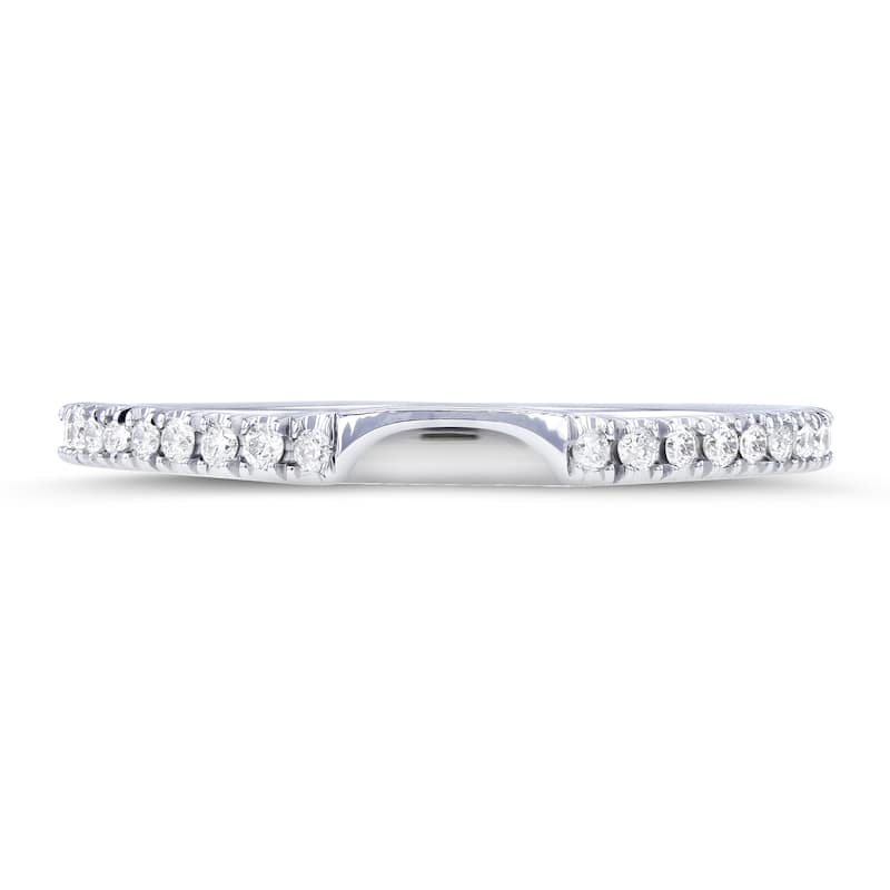Annello by Kobelli 14k Gold 1/8ct TDW Diamond Curve Notched Wedding Ring