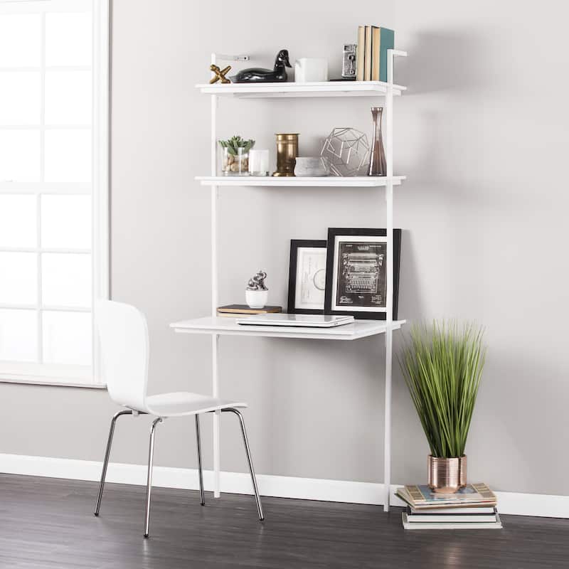 SEI Furniture Haeloen Wall Mount Desk - White