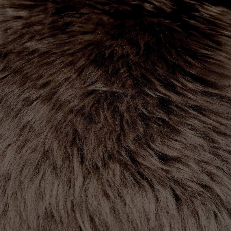 Legacy Faux Sheepskin Double Pelt Shag Runner Rug - 2' x 6' Runner - Chocolate