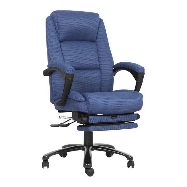 Shop Offex High Back Navy Fabric Executive Reclining ...