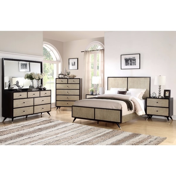 Abbyson Lennon Mid Century 6 Piece Bedroom Set