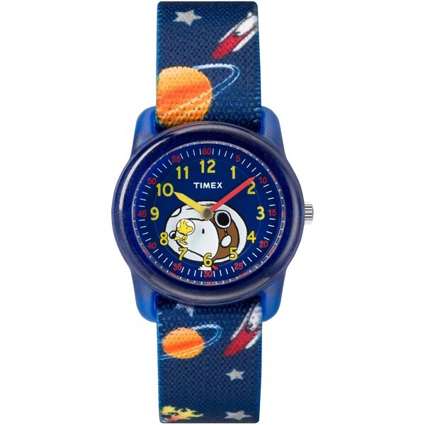 shop timex boys tw2r41800 time machines x peanuts blue woodstock