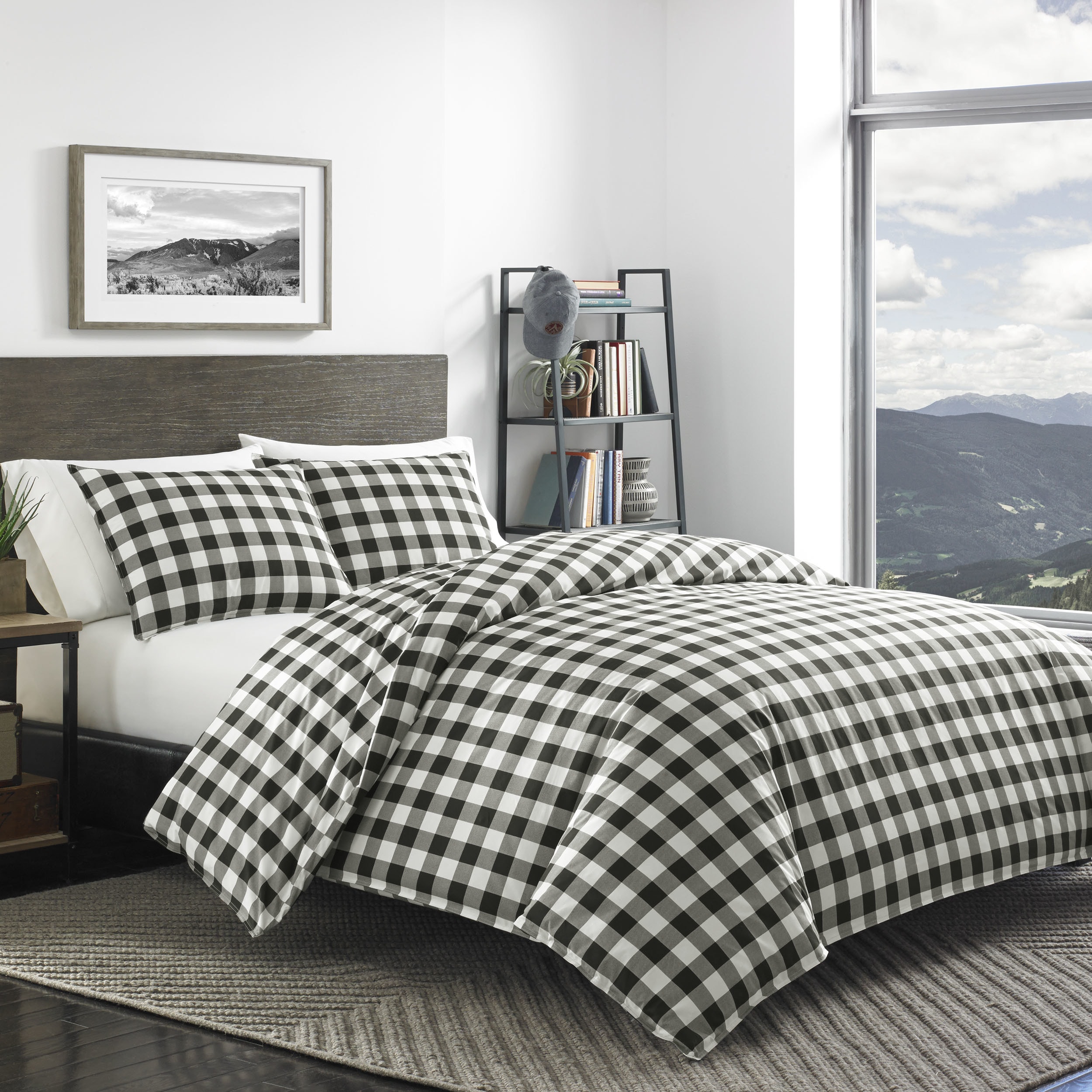Eddie Bauer Black White Mountain Plaid Comforter Set On Sale Overstock 16752998