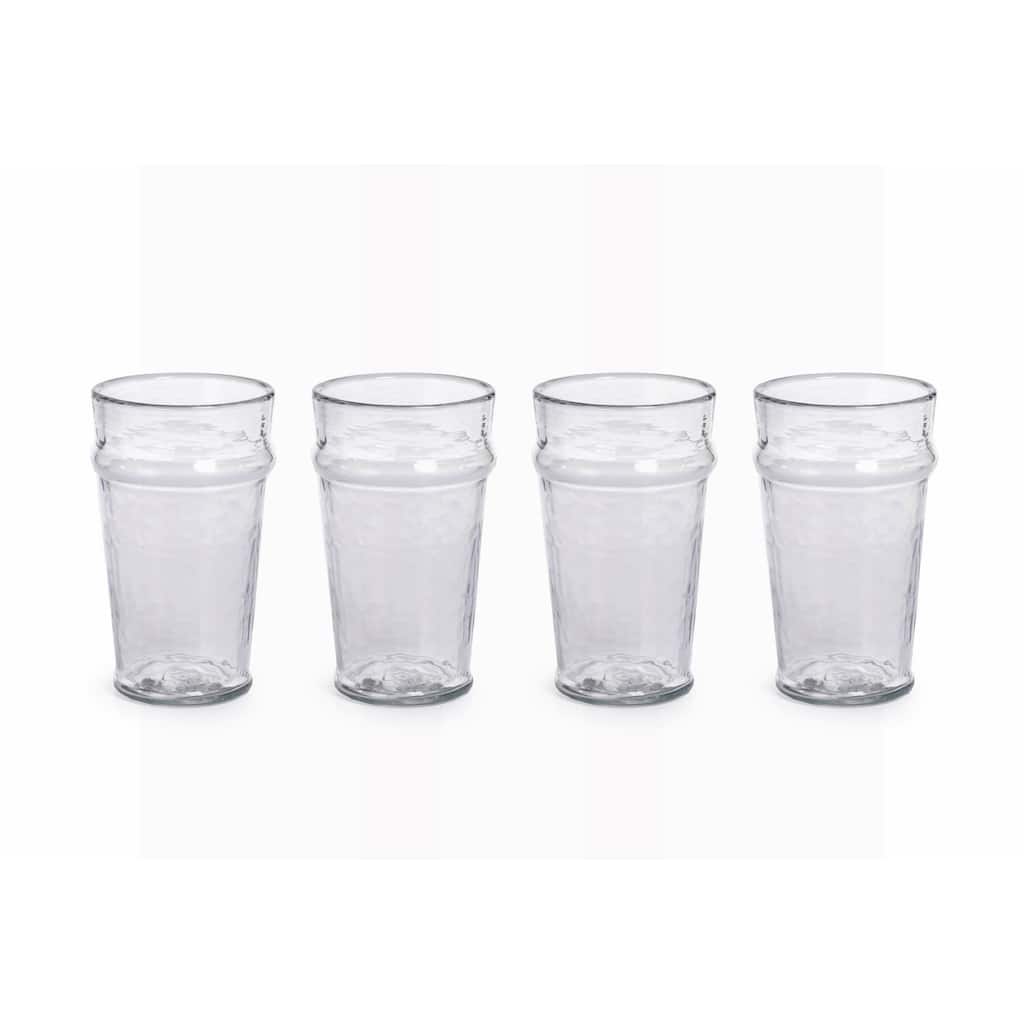 "Garan" Hammered Glass Highball Glass (Set of 4)