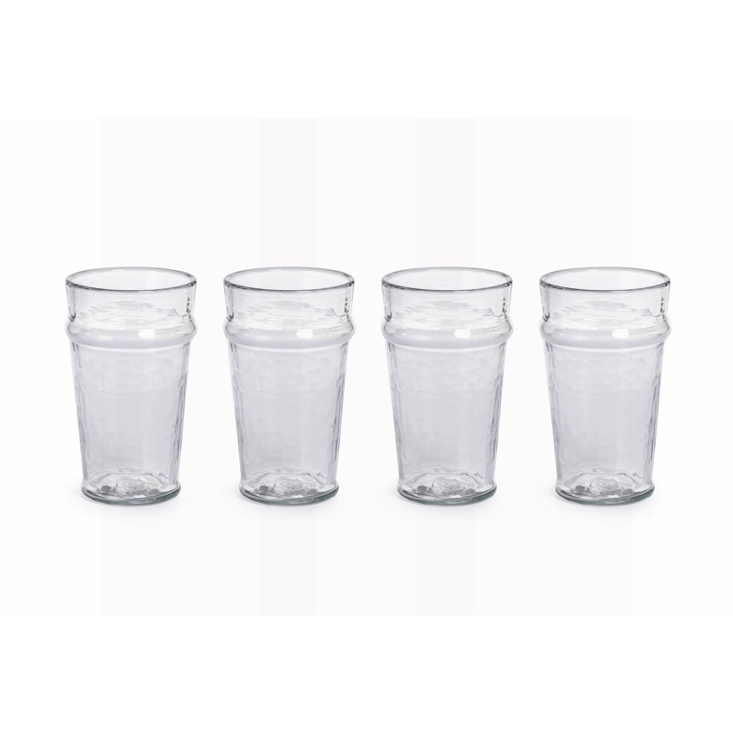 "Garan" Hammered Glass Highball Glass (Set of 4)
