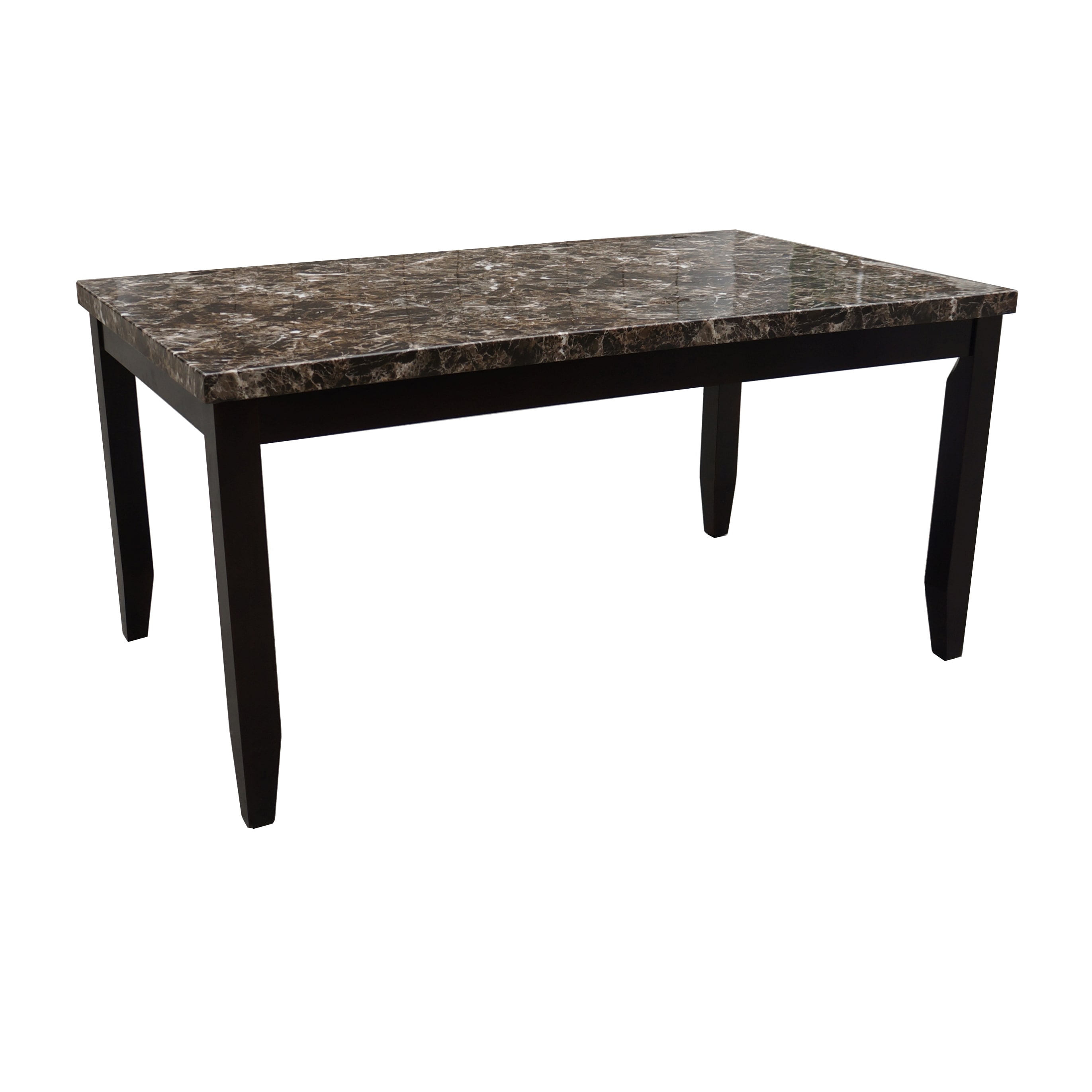 Acme Furniture Idris Espresso Faux Marble Dining Table Acme Furniture Idris Espresso Faux Marble Dining Table