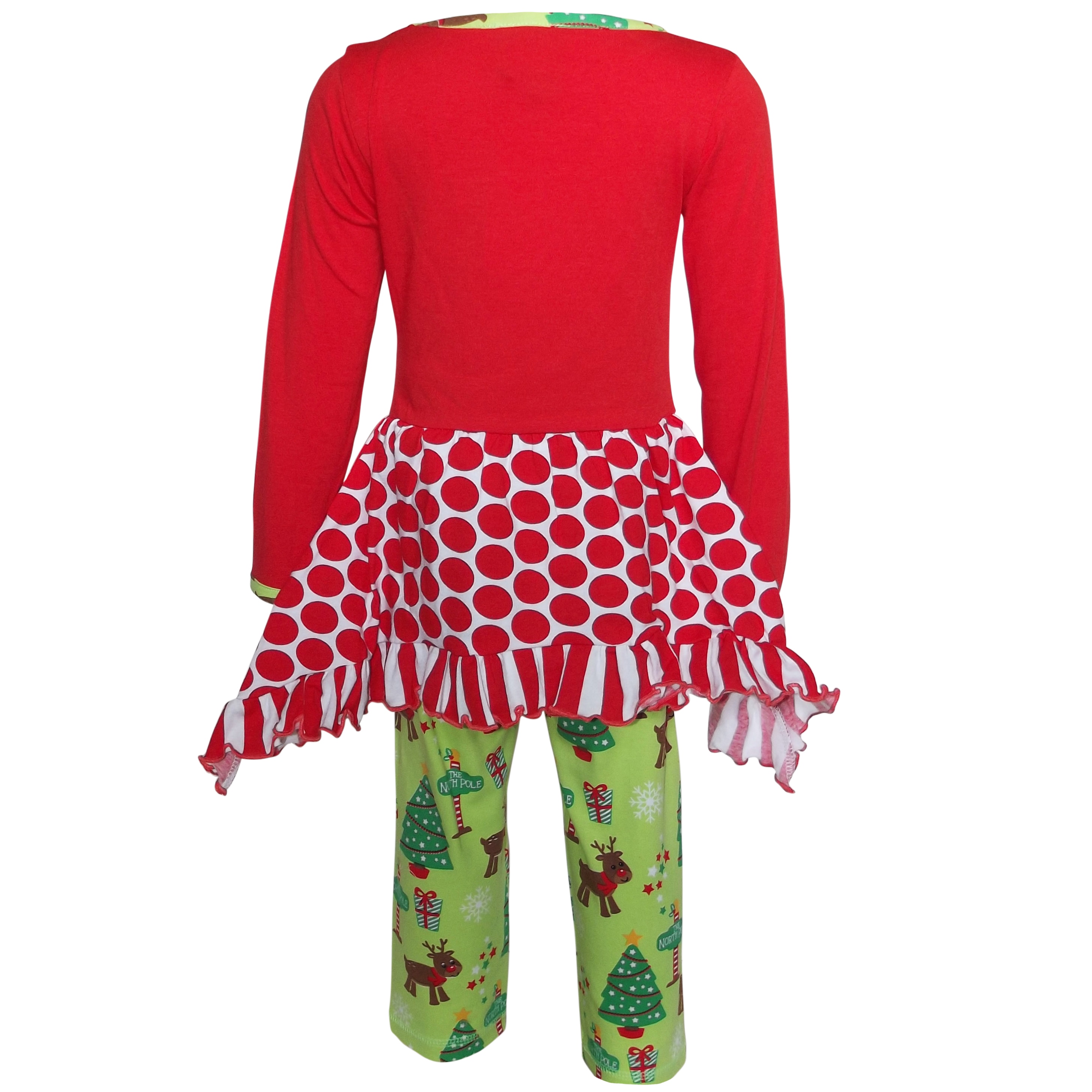 NEW Girl/'s Polka Dress Holiday Party TUTU Top Leggings Outfit 2T-8Y FREE SHIP