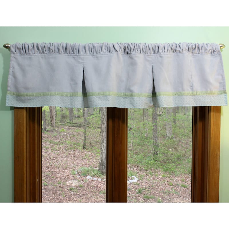 Nurture Blue Corduroy Valances, 2 Window Saver Pack