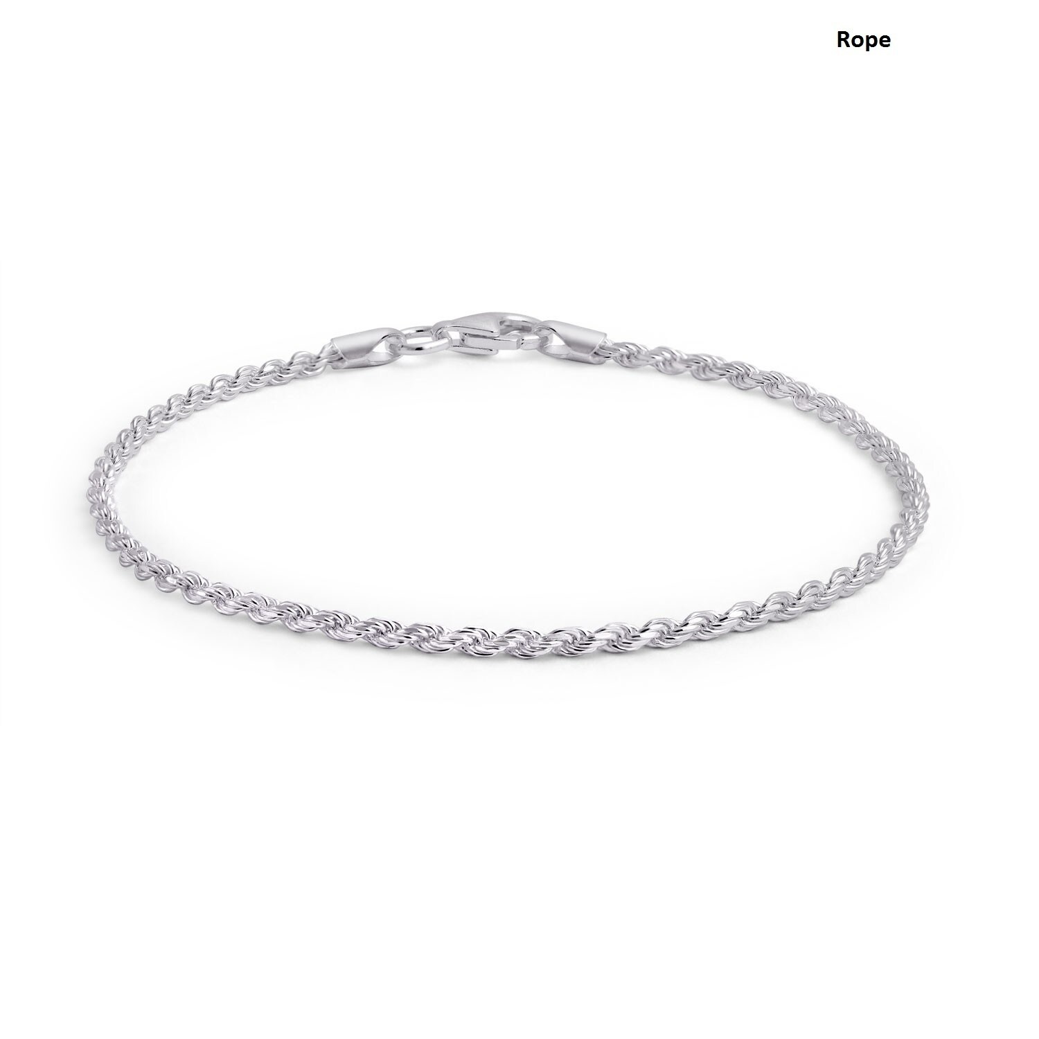 thin silver bracelet chain