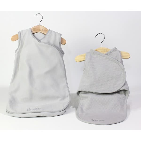 slide 2 of 8, Candide Grey Baby Luxury Swaddling Blanket and Infant Sleeper Bag Bundle