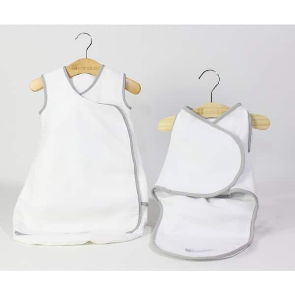 slide 2 of 11, Candide Baby Luxury White Swaddling Blanket and Infant Sleeper Bag Bundle