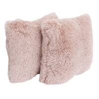 Thro Chubby Faux Fur 20-inch Throw Pillows (Set of 2)
