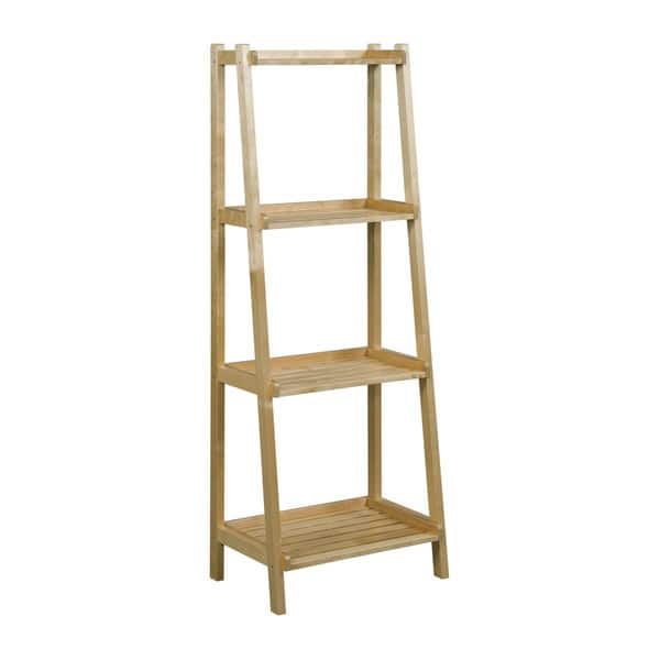 fodbold Literacy bestå NewRidge Home Dunnsville Solid Wood 4-tier Ladder Shelf - Overstock -  16764365