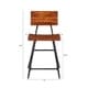 Carbon Loft Hader Reclaimed Brown and Gunmetal Counter Stool - Thumbnail 5