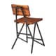 Carbon Loft Hader Reclaimed Brown and Gunmetal Counter Stool - Thumbnail 3