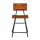 Carbon Loft Hader Reclaimed Brown and Gunmetal Counter Stool - Thumbnail 4
