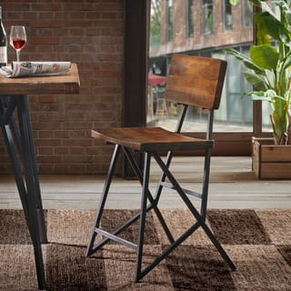 Ink And Ivy Counter Bar Stools Online At Our Ink Ivy Trestle Reclaimed Brown Gunmetal Counter Stool