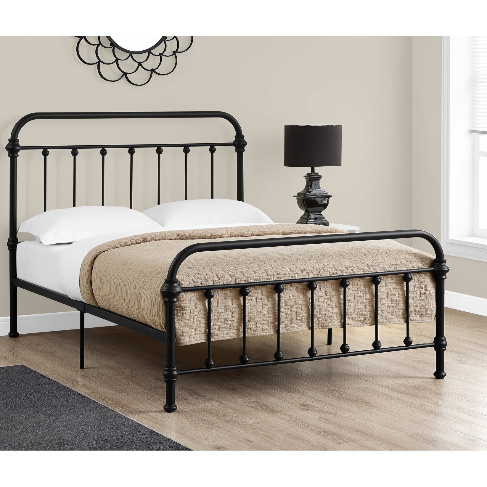 Shop Monarch Black Metal Full-size Bed Frame - Free Shipping On Orders