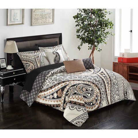 Chic Home Giles Beige 10-pc. Bed-in-a-Bag Comforter Set