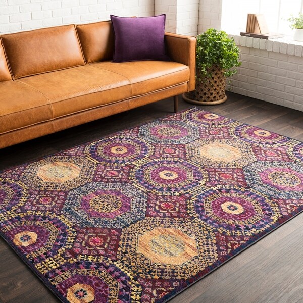 Shop Haute Hali Pink Bohemian Floral Area Rug 2� x 3� On Sale