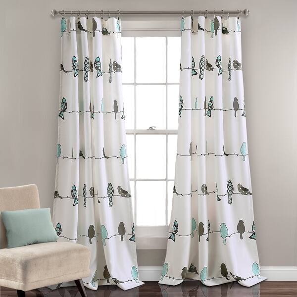 Shop Lush Decor Rowley Birds Room Darkening Curtain Panel Pair