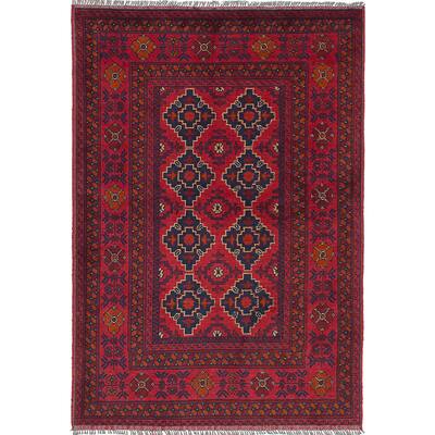 ecarpetgallery Hand-Knotted Finest Khal Mohammadi Red Wool Rug (3'5 x 5'0)