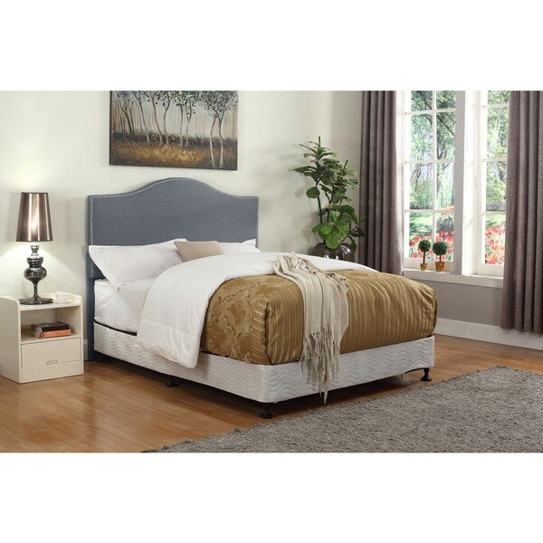 Zoe Nail Trim Upholstered Panel Headboard Free Shipping Today Zoe Nail Trim Upholstered Panel Headboard