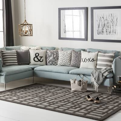 Colonial Home Brown Contemporary Geometric Handmade Area Rug - 3' x 5'