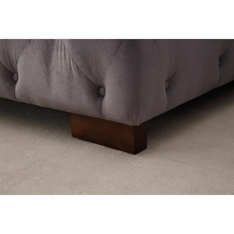 Modern Button Tufted Chesterfield Dylan Velvet Sofa