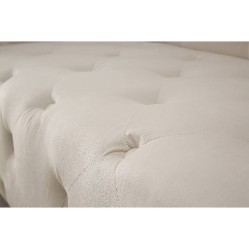 Modern Button Tufted Chesterfield Dylan Velvet Sofa