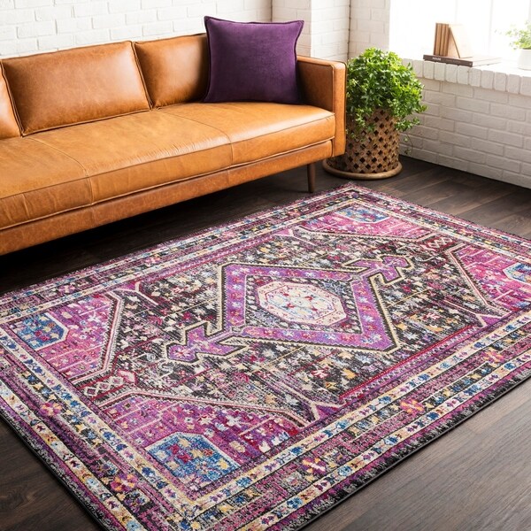 Shop Haute Hali Pink Bohemian Oriental Area Rug 5� x 7�3&quot; On Sale