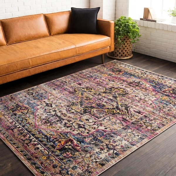 Haute Hali Pink Vintage Bohemian Area Rug 5� x 7�3&quot; On Sale