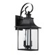 preview thumbnail 1 of 3, Maikoor Black Steel 2-light Outdoor Wall Lantern by Havenside Home