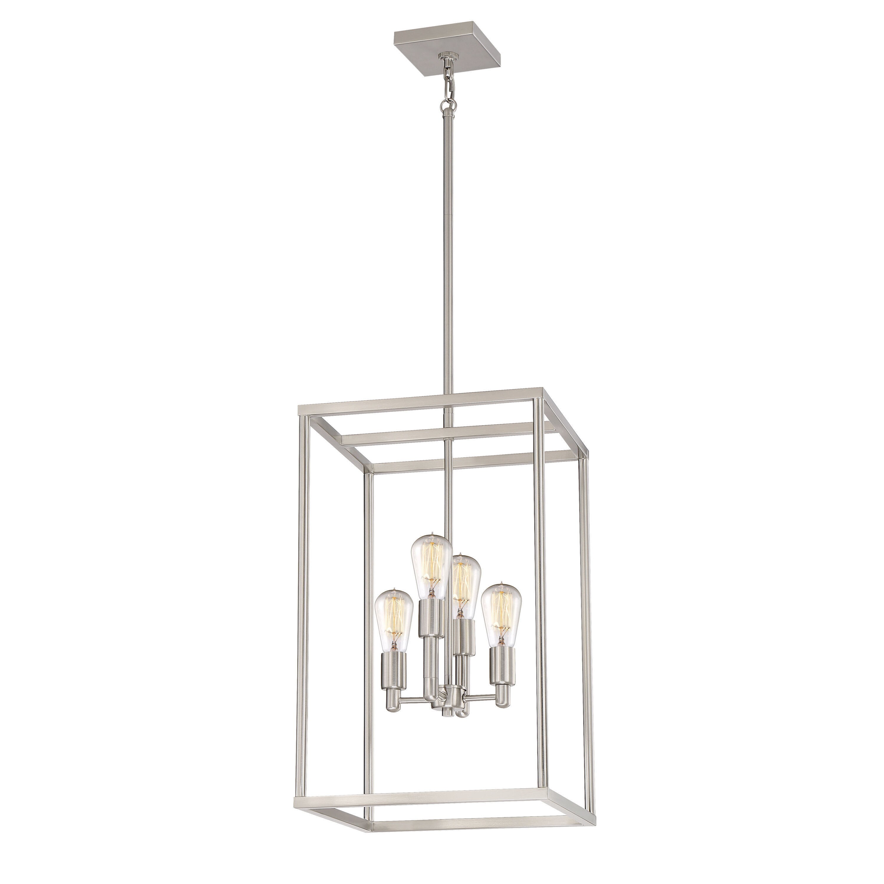 Shop Quoizel New Harbor 4 Light Brushed Nickel Foyer Chandelier