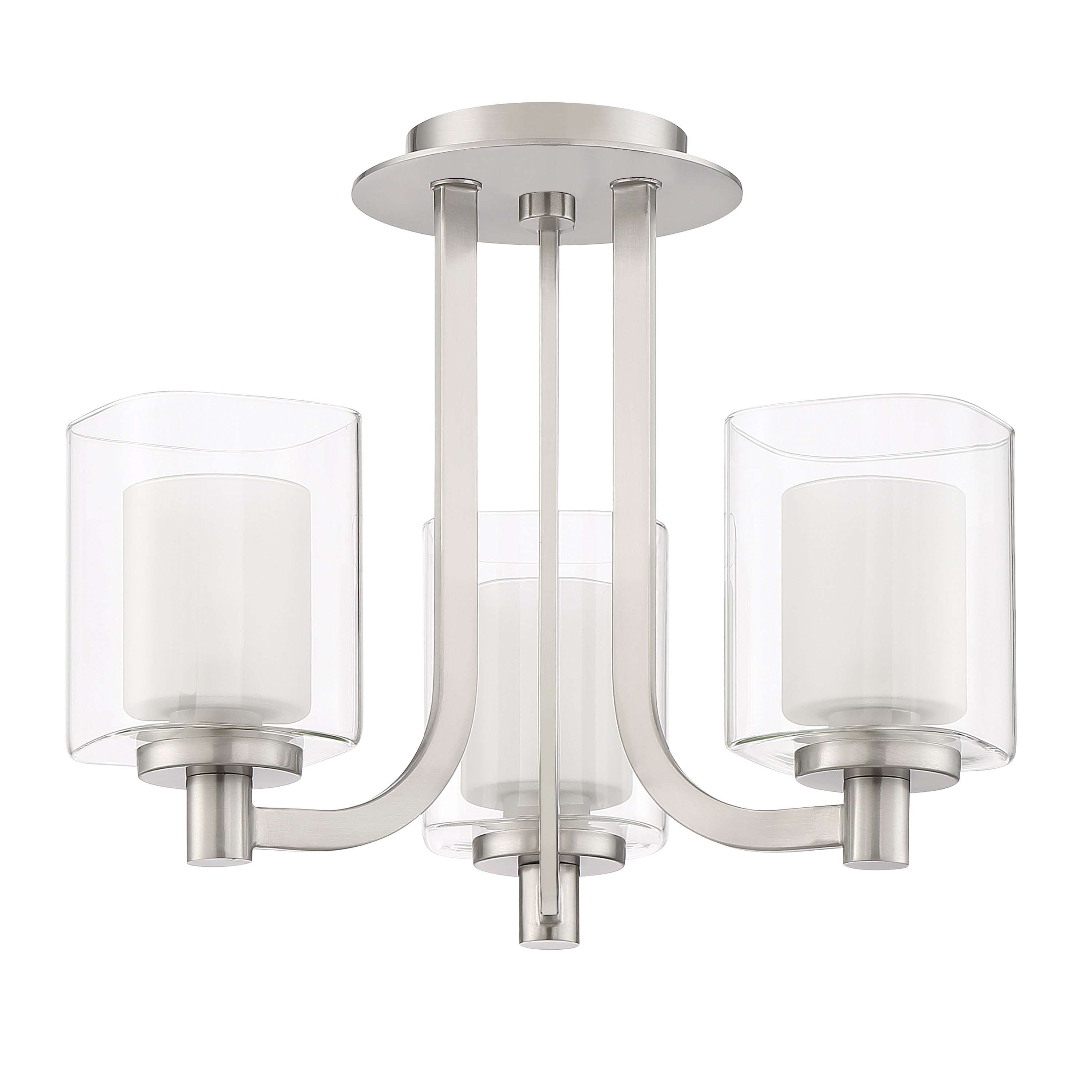 Strick & Bolton Lawless 3-light Brushed Nickel Chandelier (Extends: 15-inch) - Chandeliers For Bedrooms by Overstock.com