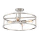 preview thumbnail 5 of 4, New Harbor Brushed Nickel 4-Light Semi-Flush Mount
