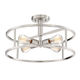 preview thumbnail 1 of 4, New Harbor Brushed Nickel 4-Light Semi-Flush Mount