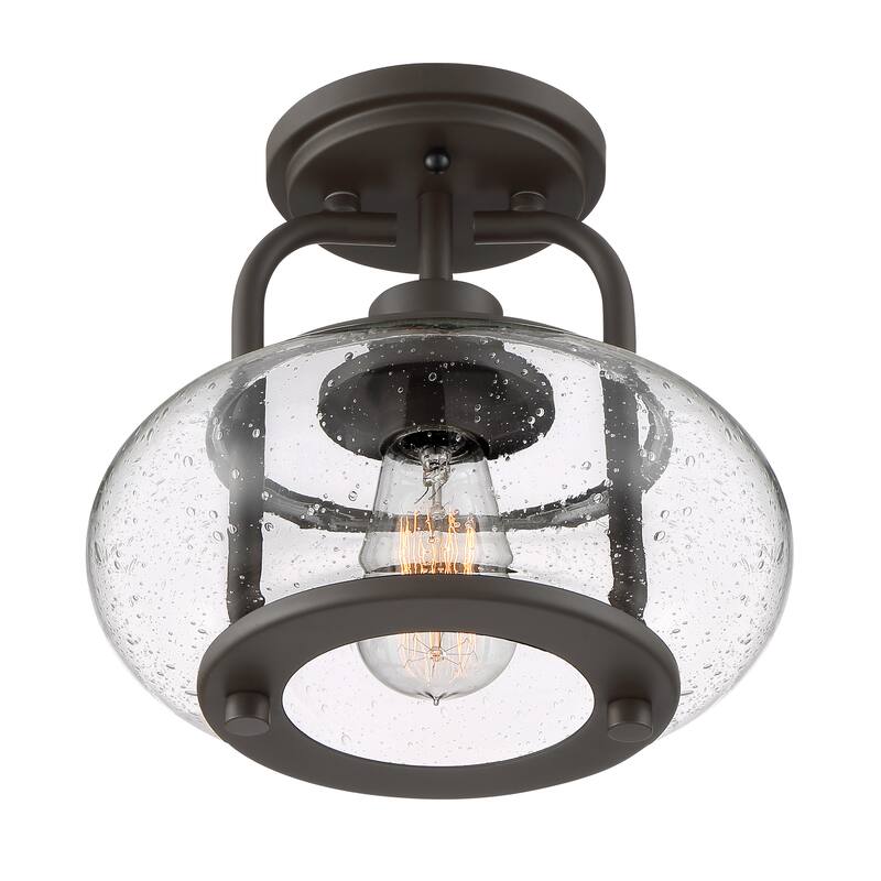 Trilogy 1-Light Old Bronze Semi-Flush Mount