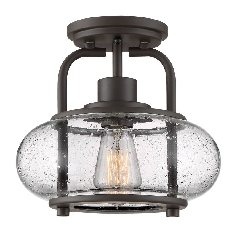 Trilogy 1-Light Old Bronze Semi-Flush Mount