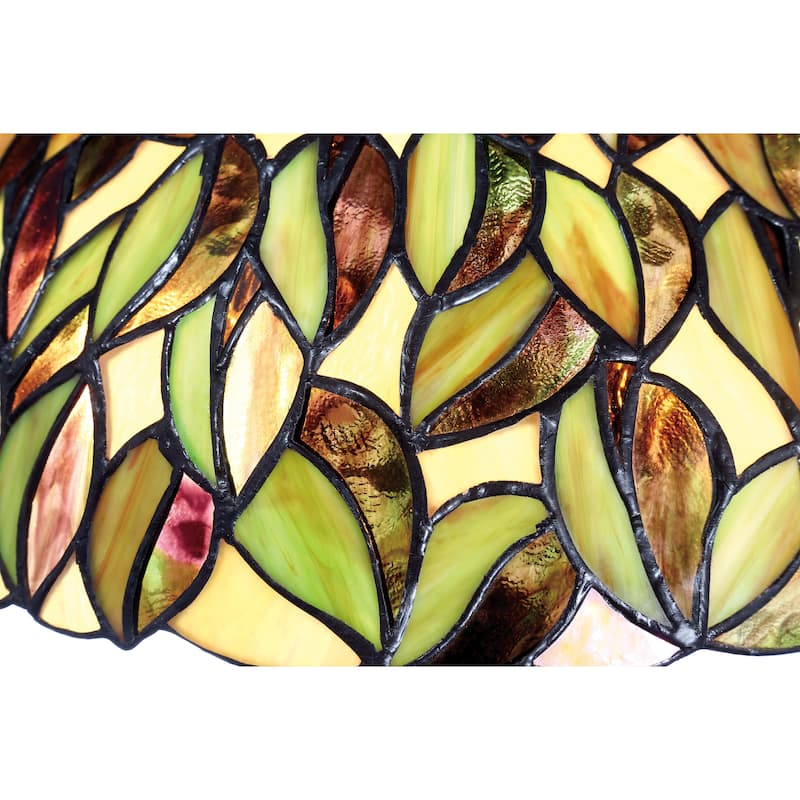 Quoizel Greenwood Tiffany Multicolored Resin/Glass/Metal Table Lamp