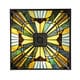 preview thumbnail 5 of 3, Copper Grove Cornelius Tiffany Blue/Red/Yellow Metal/Glass 14-inch Flush-mount Fixture