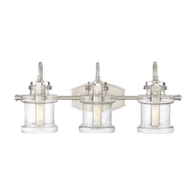 Quoizel Danbury Brushed Nickel 3-light Bath Fixture - Brushed Nickel