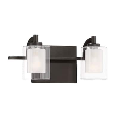 Quoizel Kolt Western Bronze Steel LED G9 2-light Bath Fixture