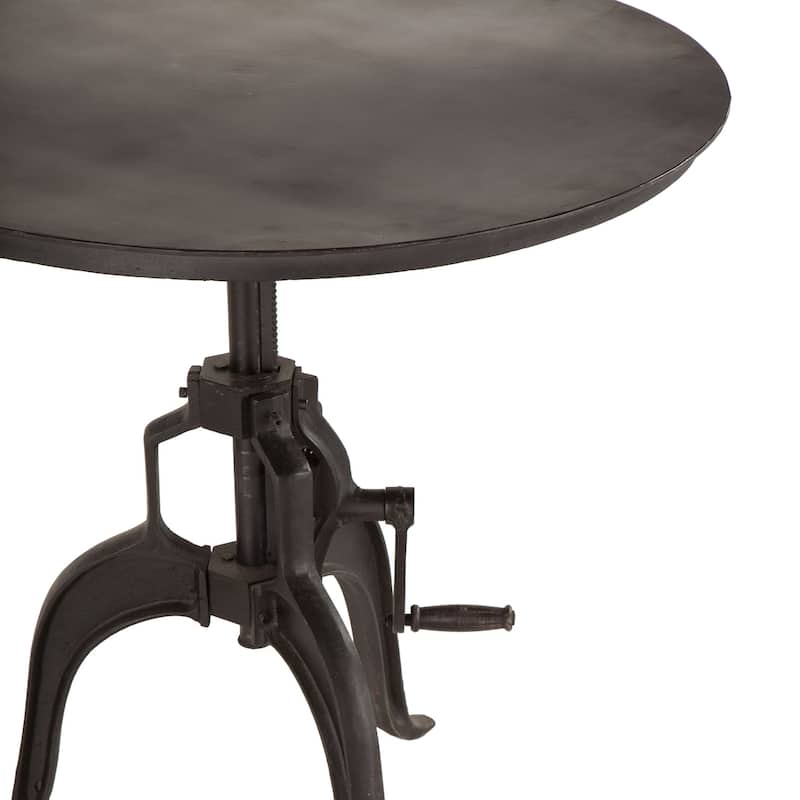 Reclaimed Metal Large Adjustable Crank Side Table by World Interiors
